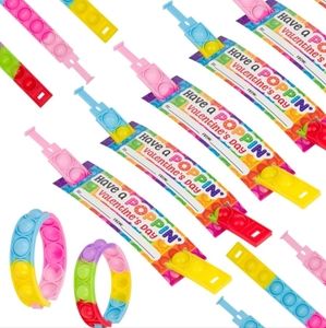 Valentines Gifts for Kids Fidget Pop Bracelets 30 Pack
